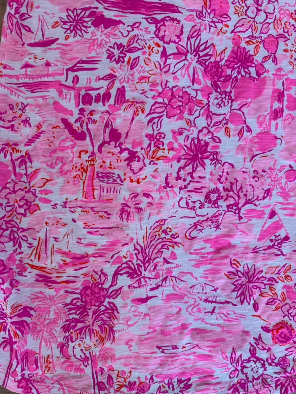 NWOT Lilly Pulitzer Etta Round Neck Pink Patterned Short Sleeve Women's T size S - Picture 10 of 12